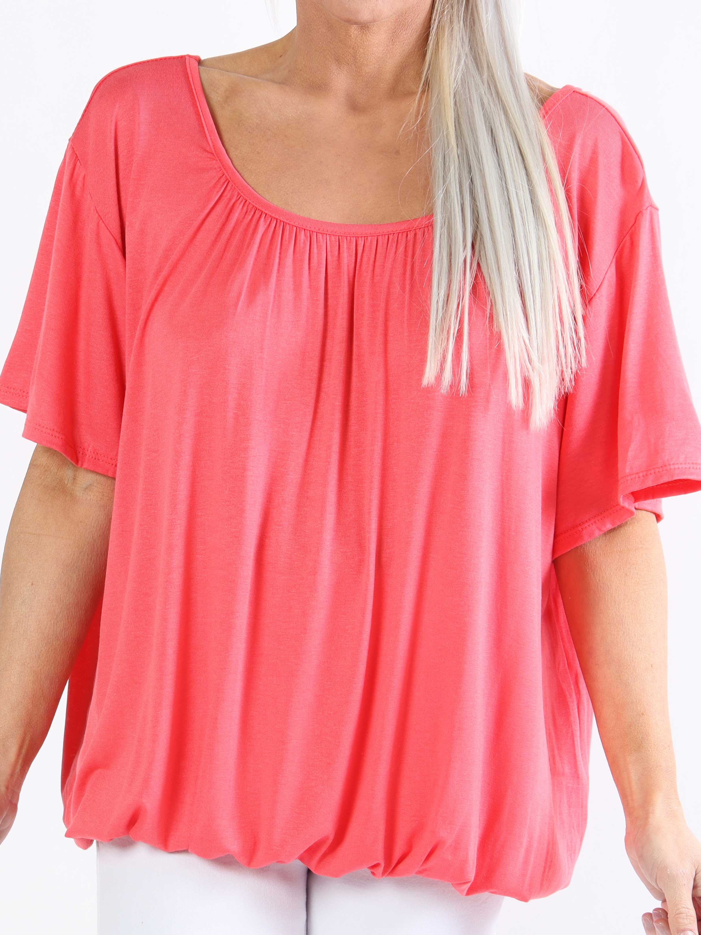 Miracle t-shirt - Basis t-shirt i plus size med elastik forneden (bestseller)